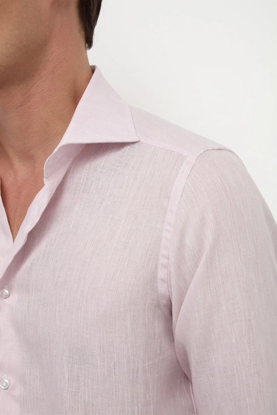 Pink linen shirt - Made in Italy