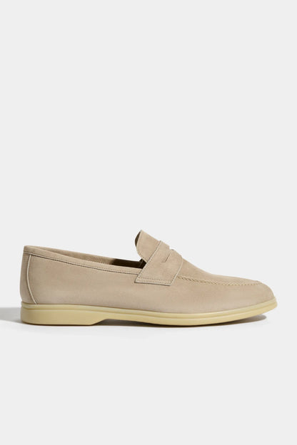 Sand penny loafers - Made in Italy