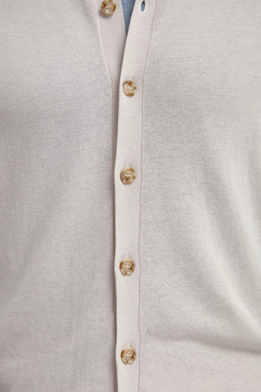 Stone polo cardigan - Made in Italy