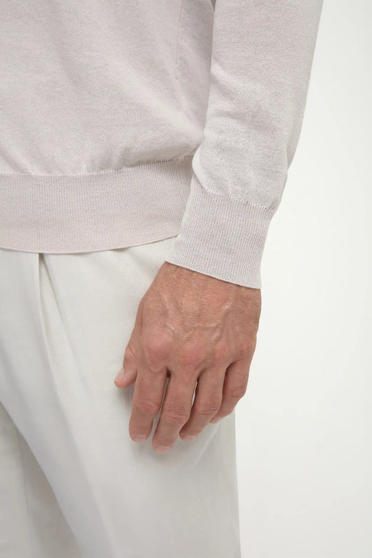 Stone polo cardigan - Made in Italy