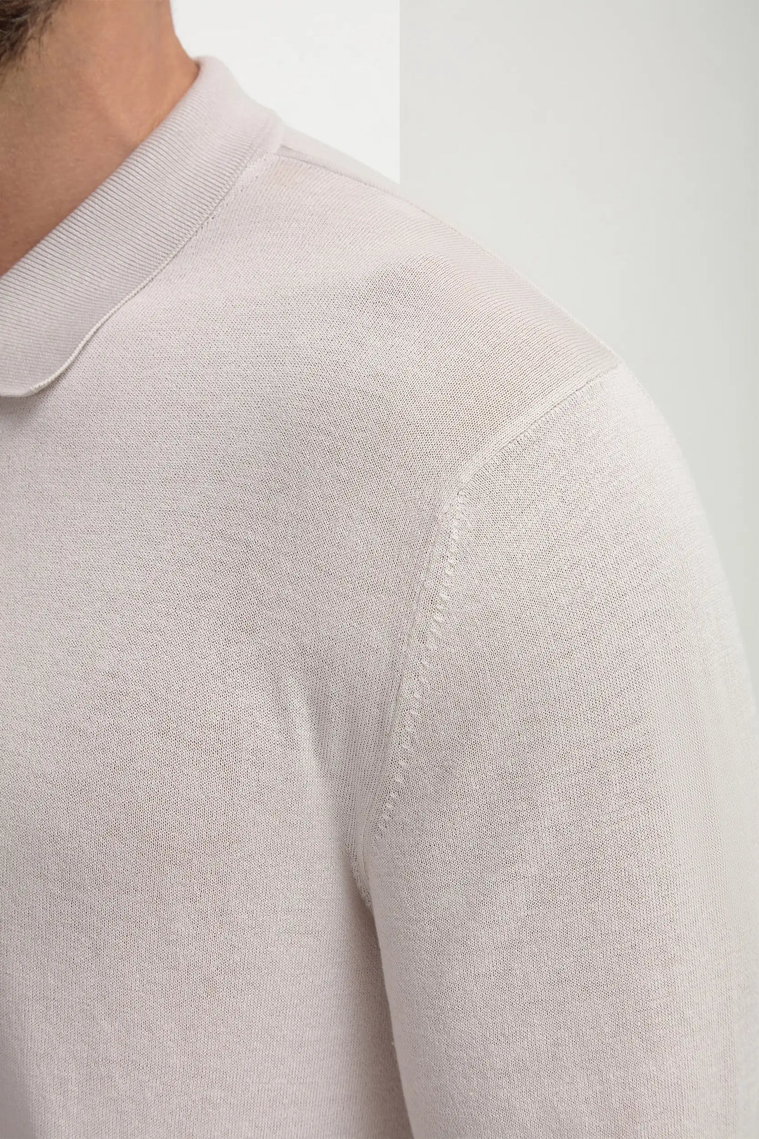 Stone polo cardigan - Made in Italy