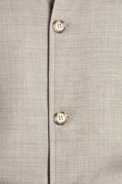 Taupe linen blend bomber - Made in Italy