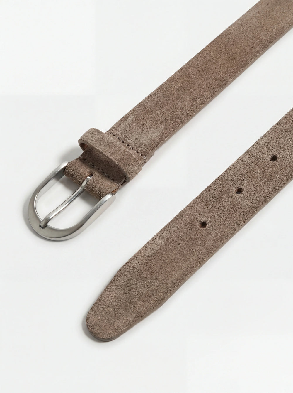 Taupe suede belt - Made in Italy
