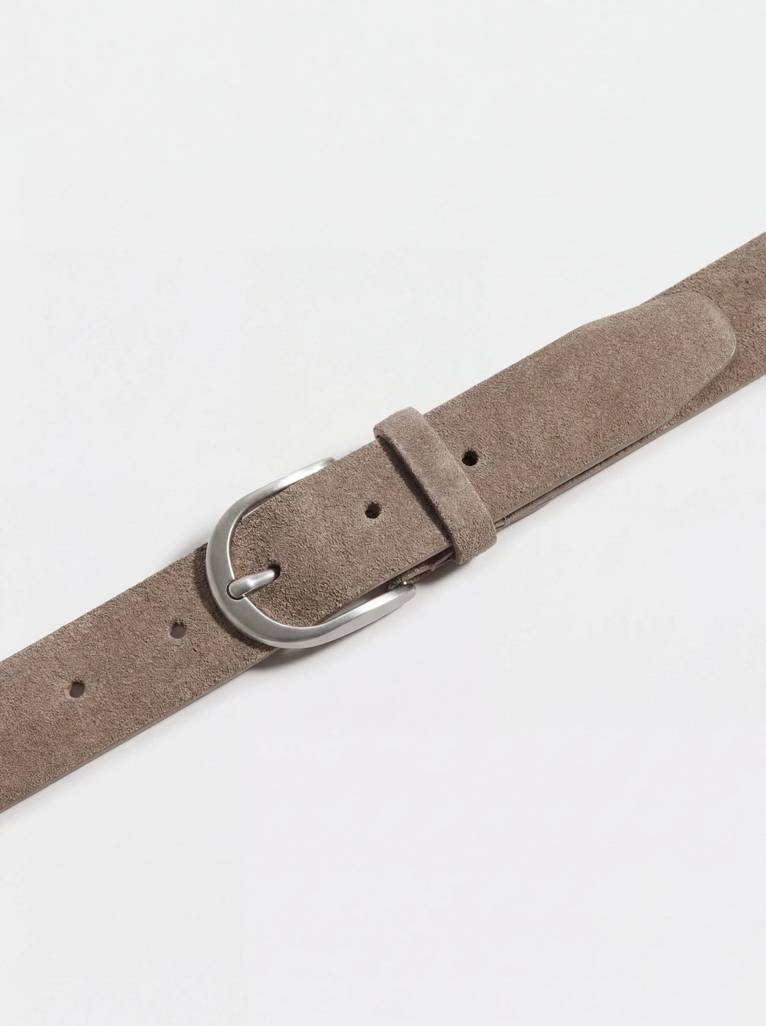 Taupe suede belt - Made in Italy