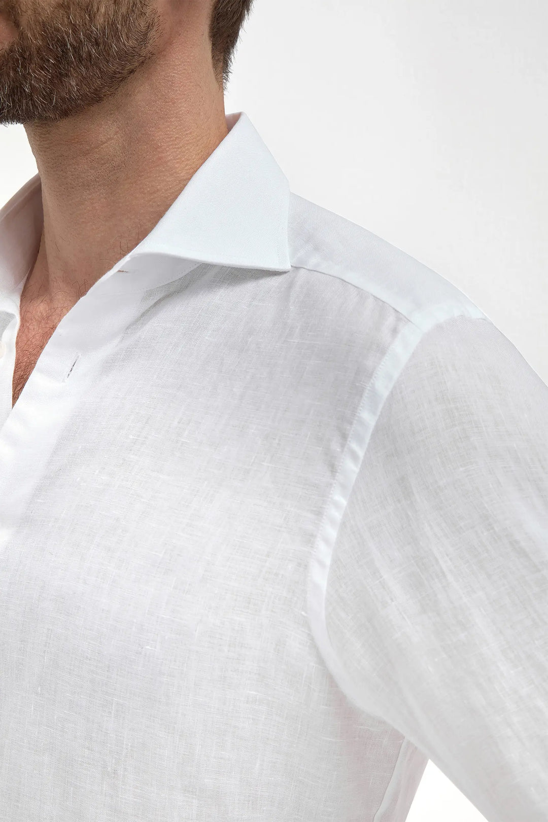 White linen shirt - Made in Italy