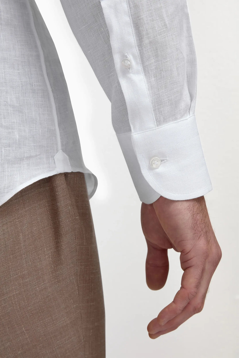 White linen shirt - Made in Italy