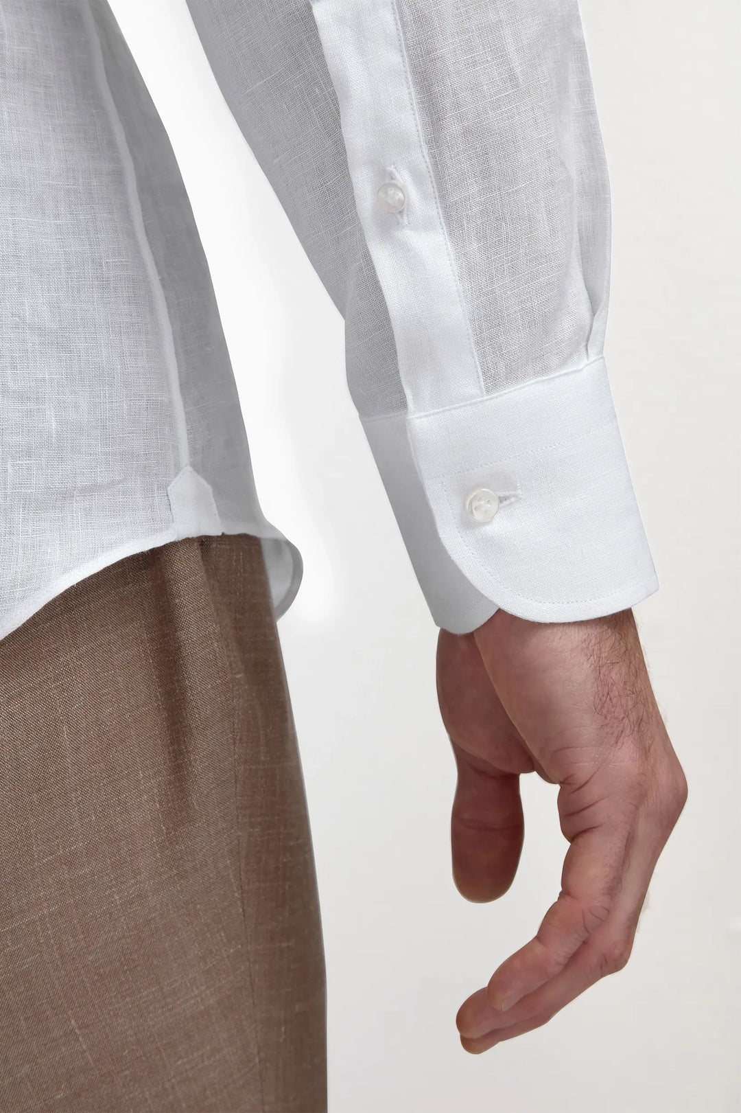 White linen shirt - Made in Italy